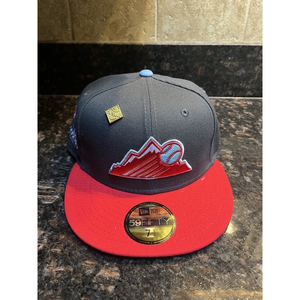Colorado Rockies 25th Anniversary Patch New Era 59Fifty Fitted Hat Size 7 1/4